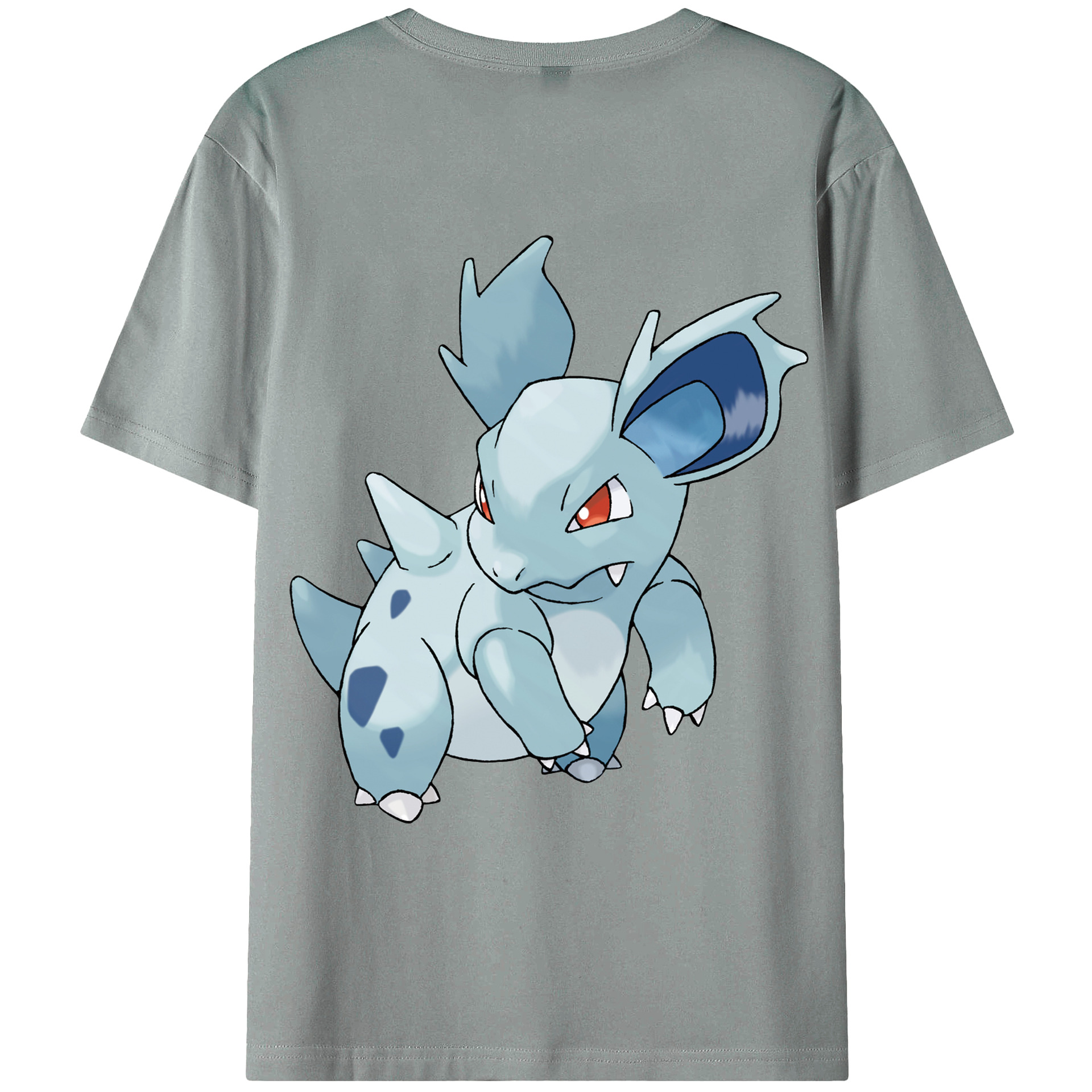 （画像用） ポケットモンスター Pokémon 綿100％ メンズ半袖Tシャツ（バックプリント） 通気性